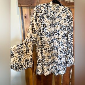 Free People printed bell sleeve Dress